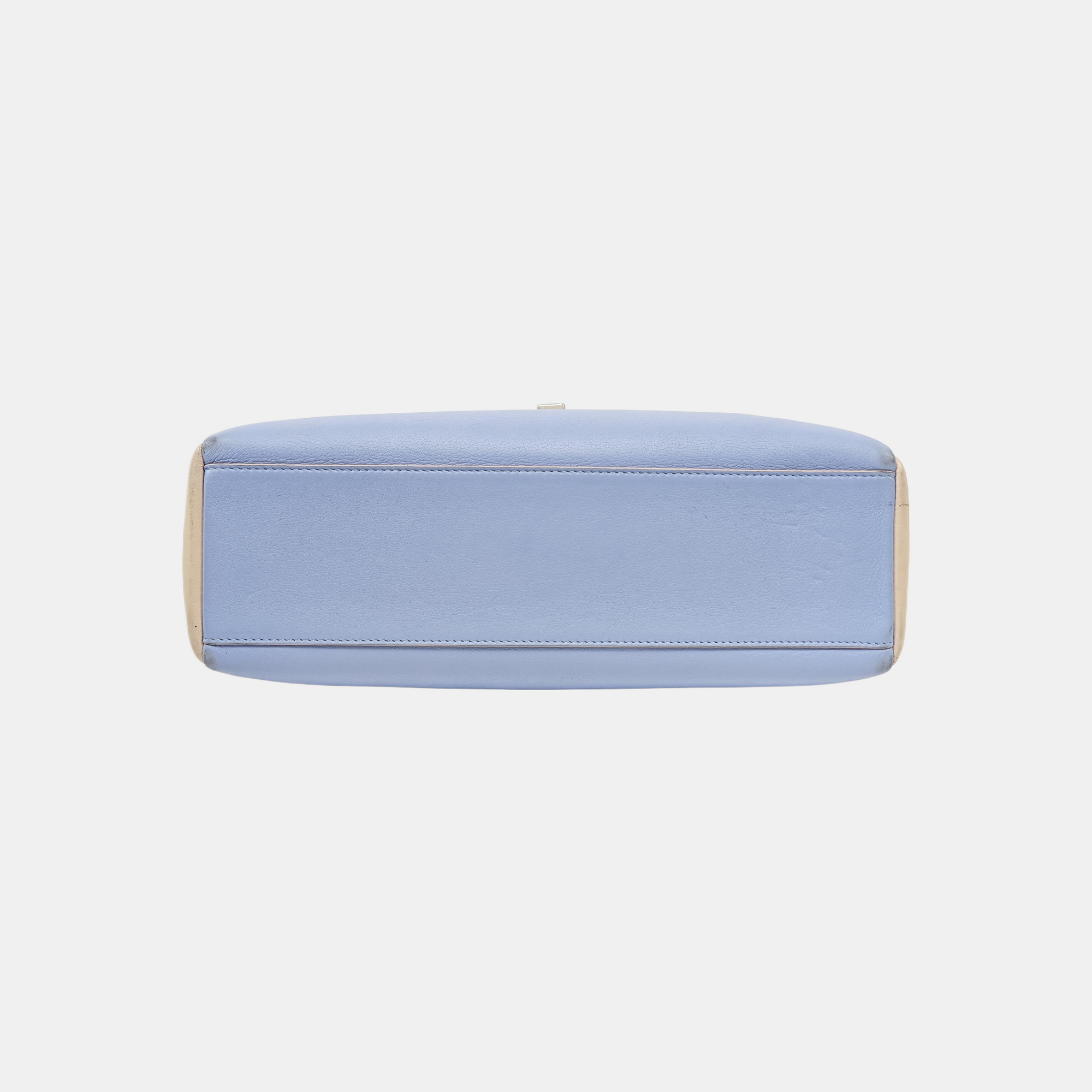 Calfskin Shoulder Bag Blue