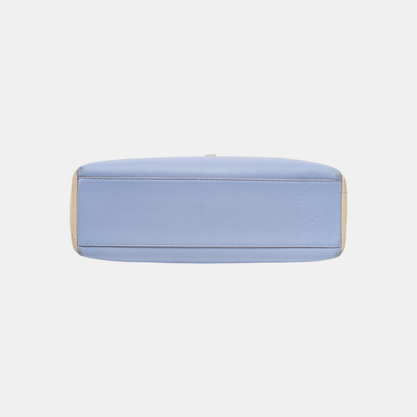 Calfskin Shoulder Bag Blue