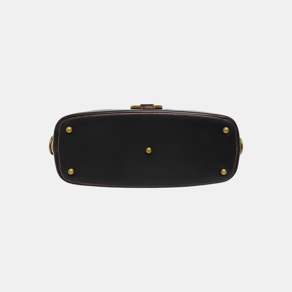 Calfskin Top Handle Bag Black