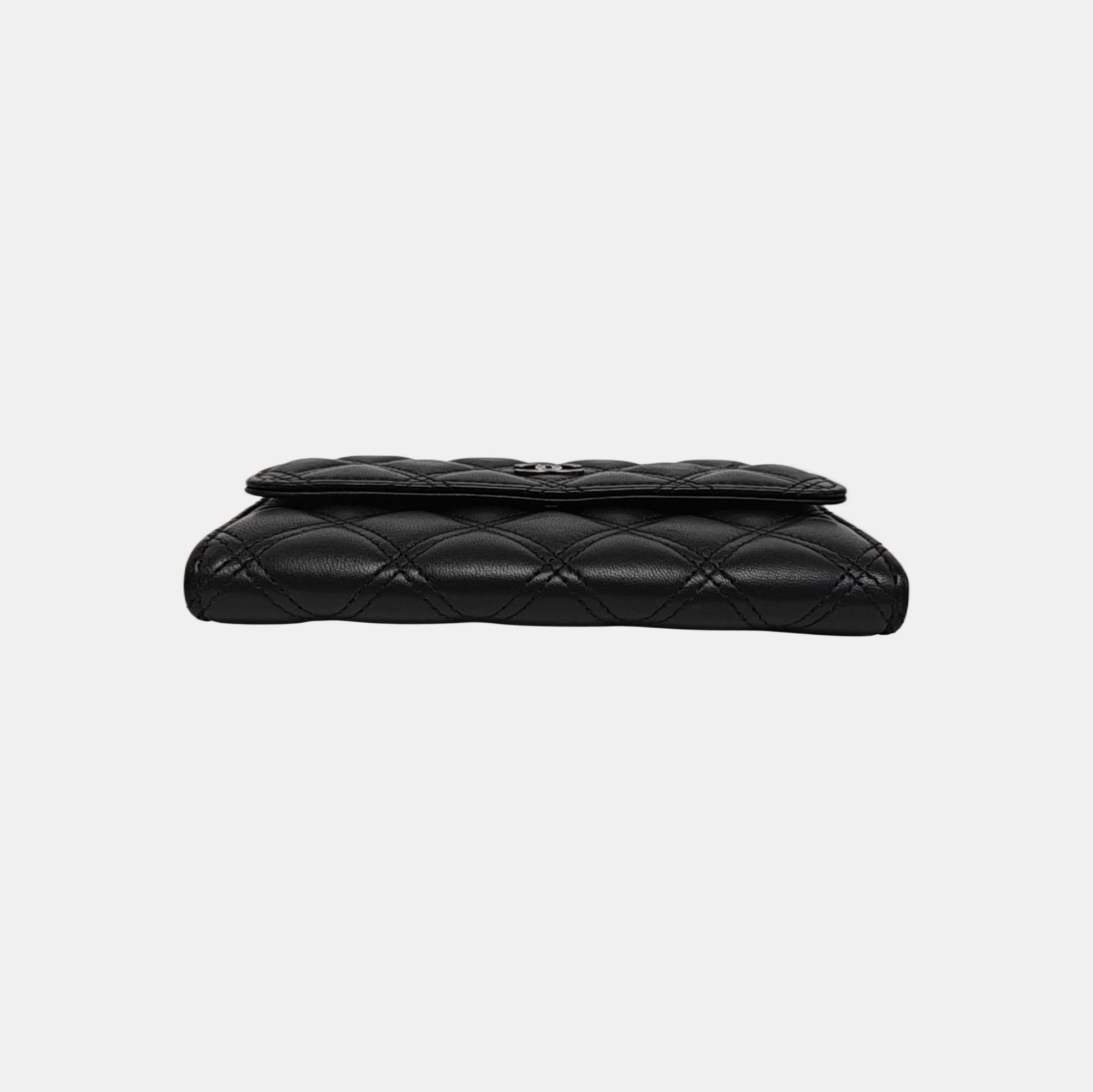 Quilted Lambskin Wallet Black