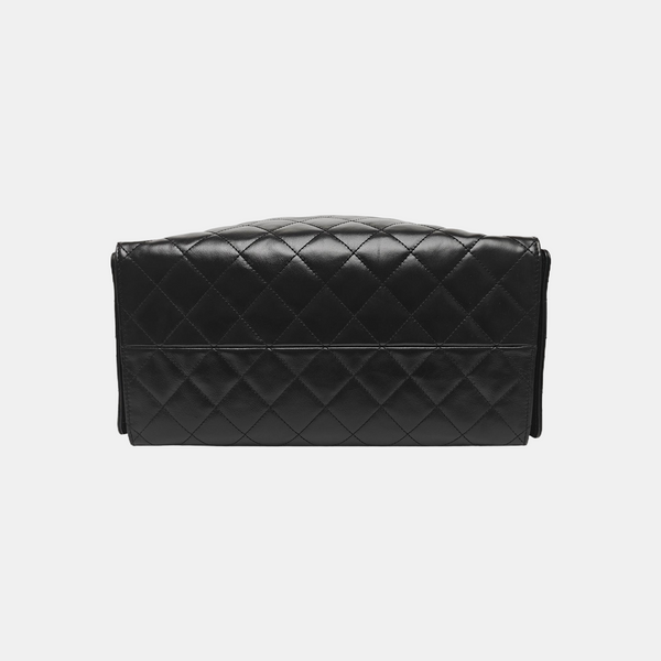 CHANEL 25 Medium Quilted Calfskin Black