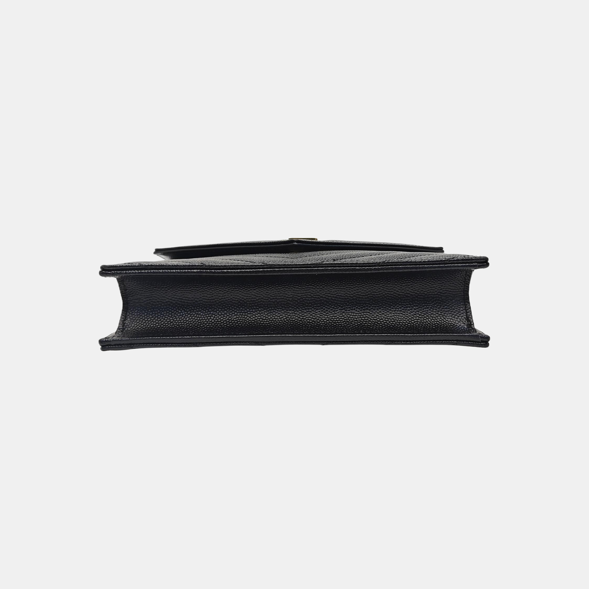 MONOGRAM WOC Chevron Calfskin Black