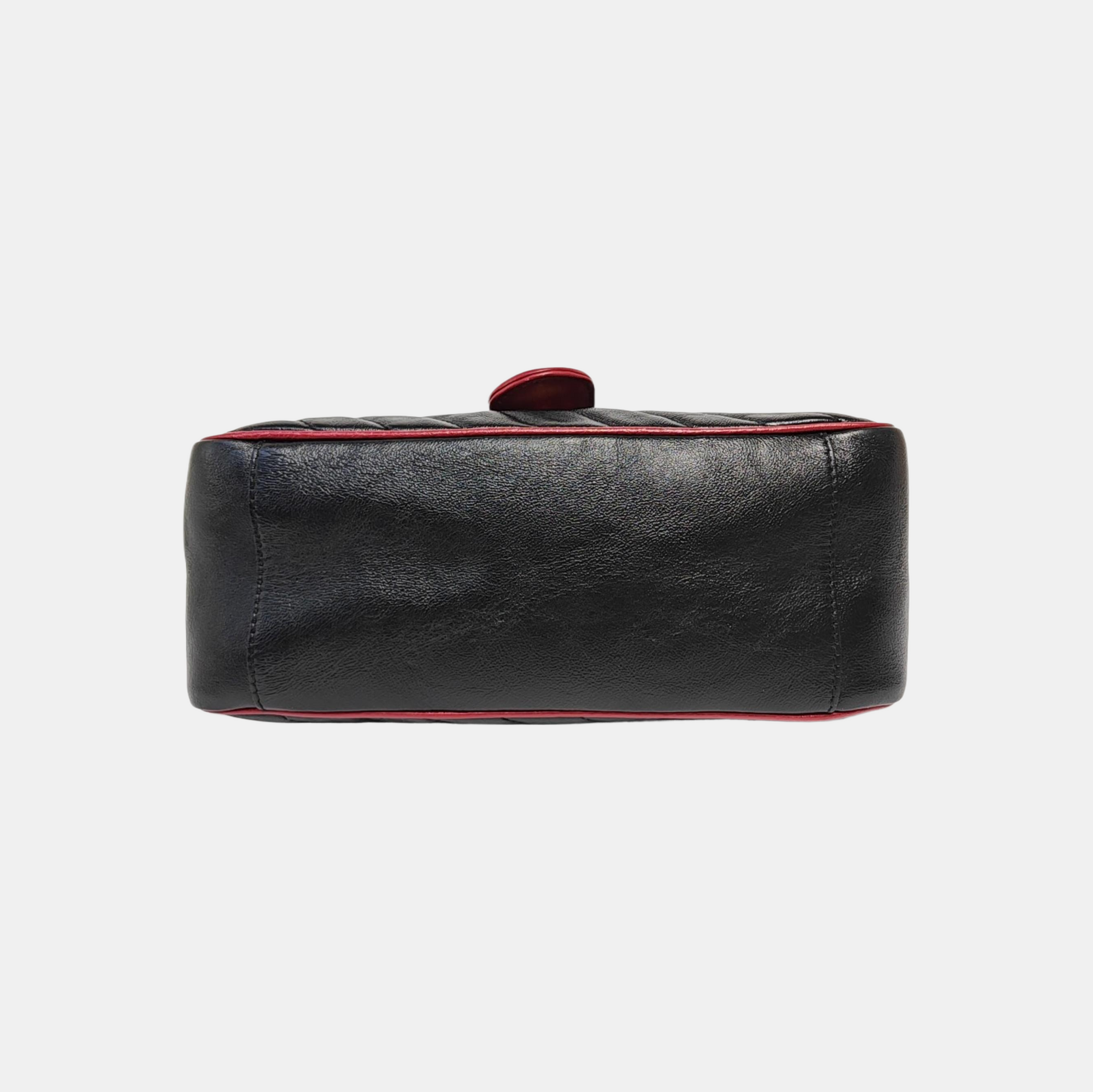 GG Marmont Small Quilted Calfskin Black