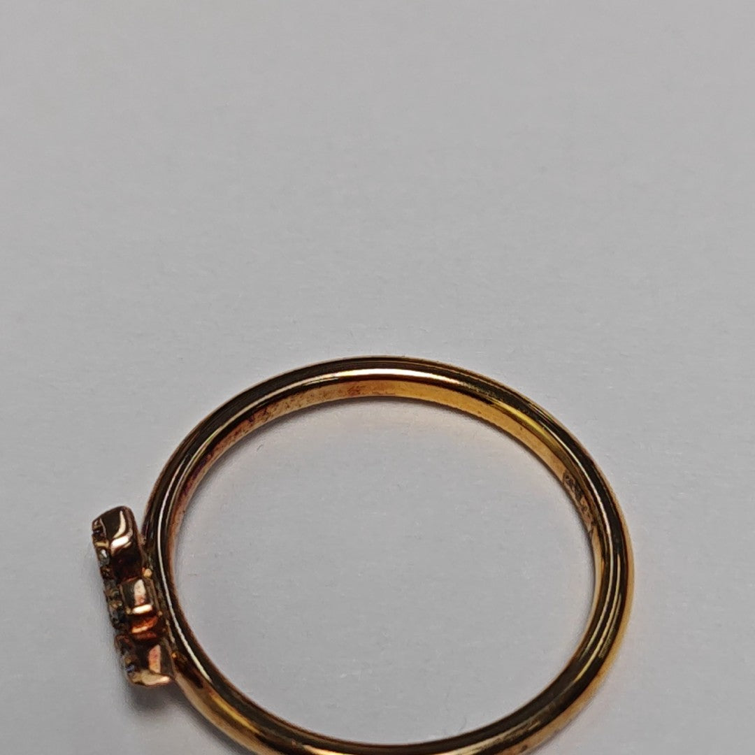 925 Sterling Silver Rose Gold Ring EU 54