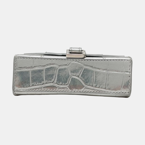 Hourglass Mini Calfskin Silver
