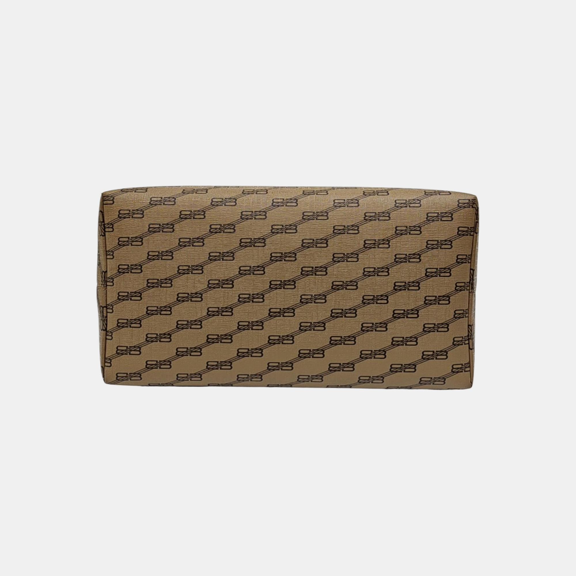Coated Canvas Tote Bag Brown