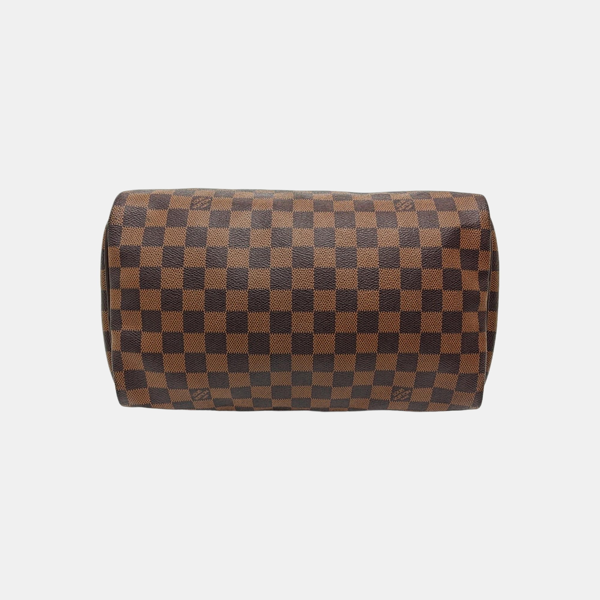 SPEEDY 30 Damier Ebene Coated Canvas Brown