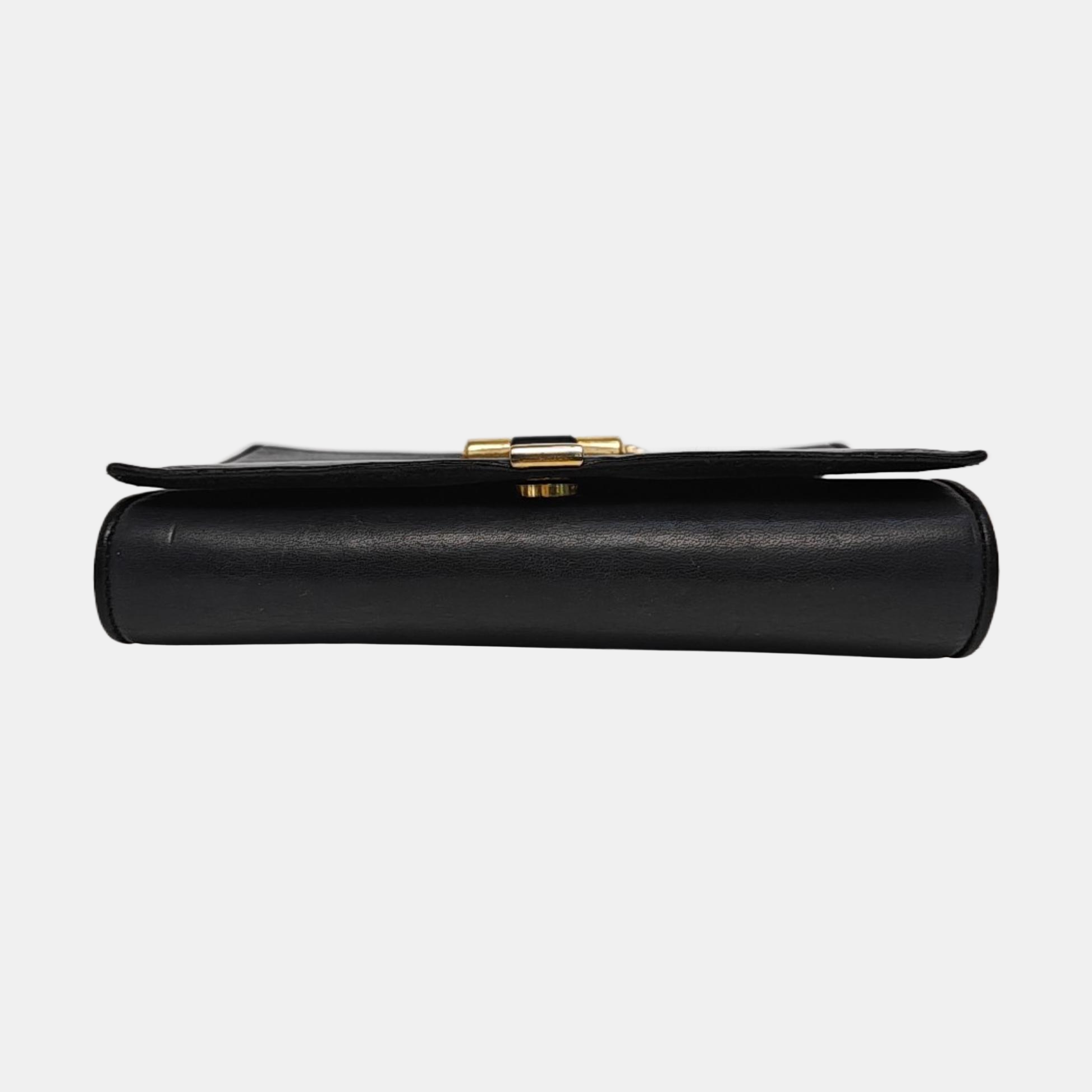 Calfskin Crossbody Bag Black