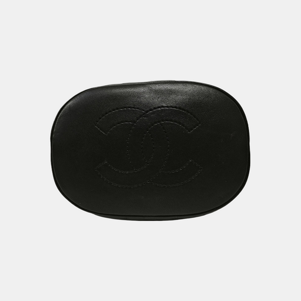 Quilted Calfskin Bucket Bag Black