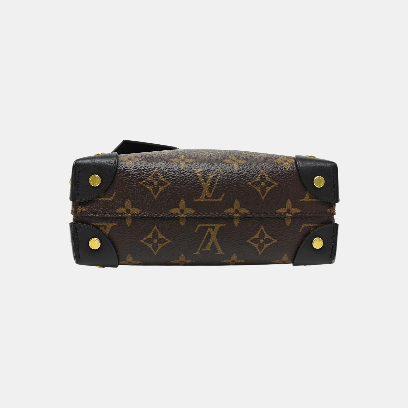 PETITE MALLE Monogram Coated Canvas Brown