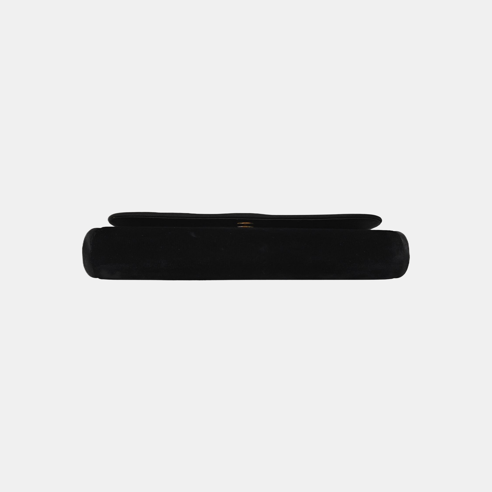 Velvet Shoulder Bag Black