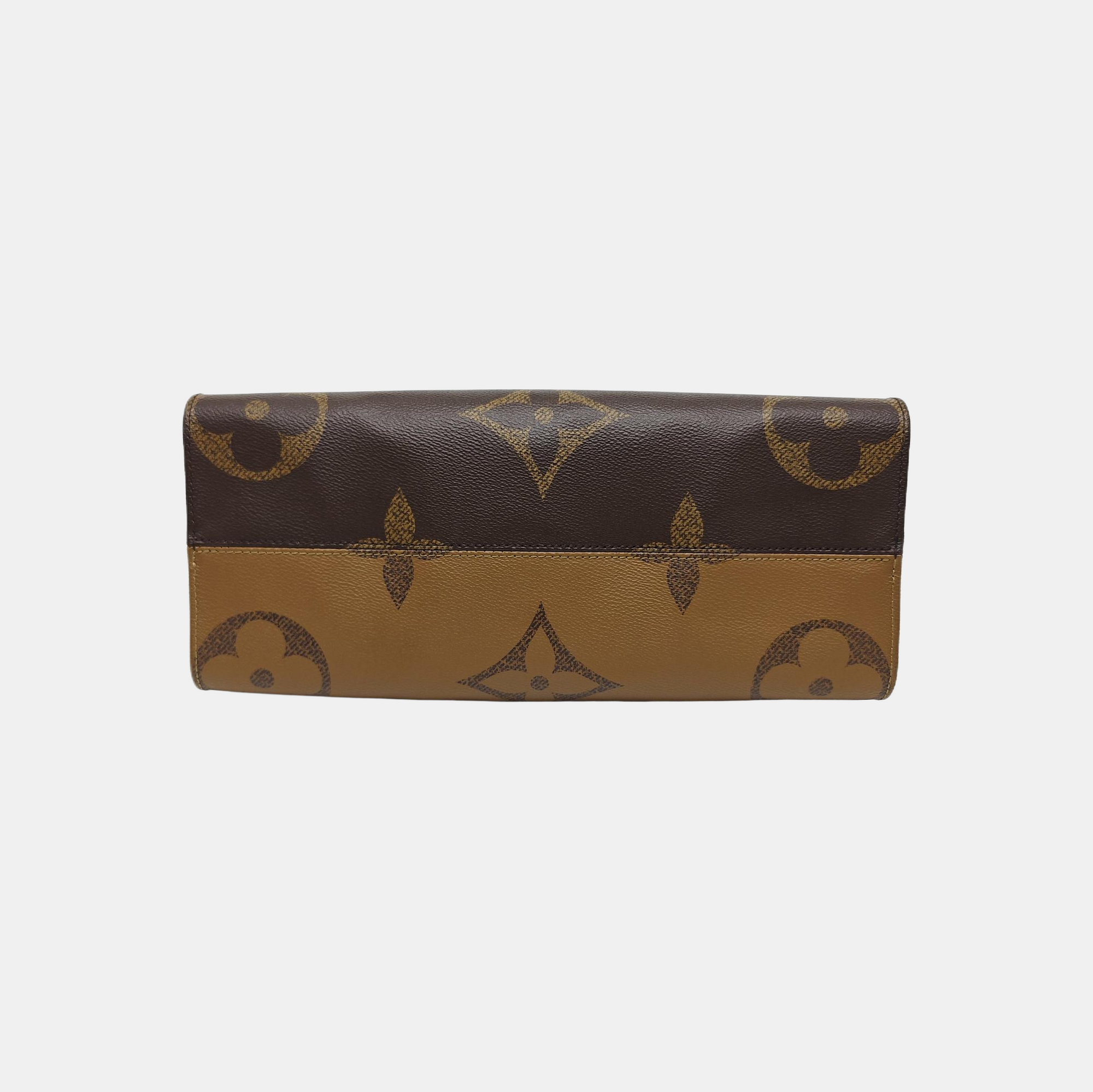 ONTHEGO MM Monogram Coated Canvas Brown