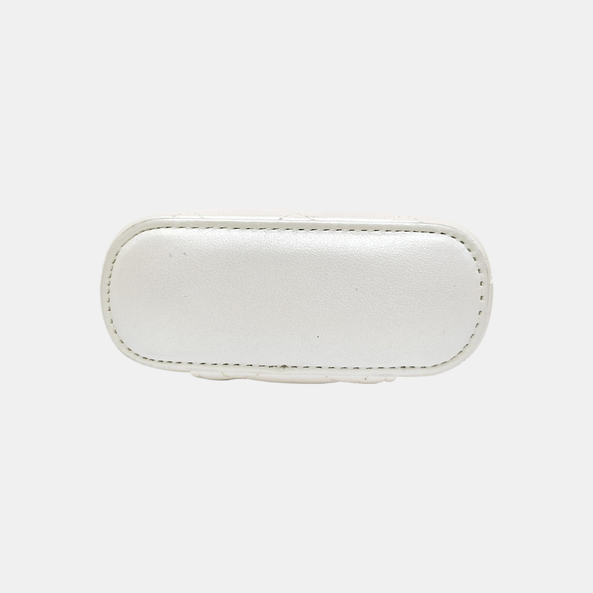 Quilted Calfskin Shoulder Bag White