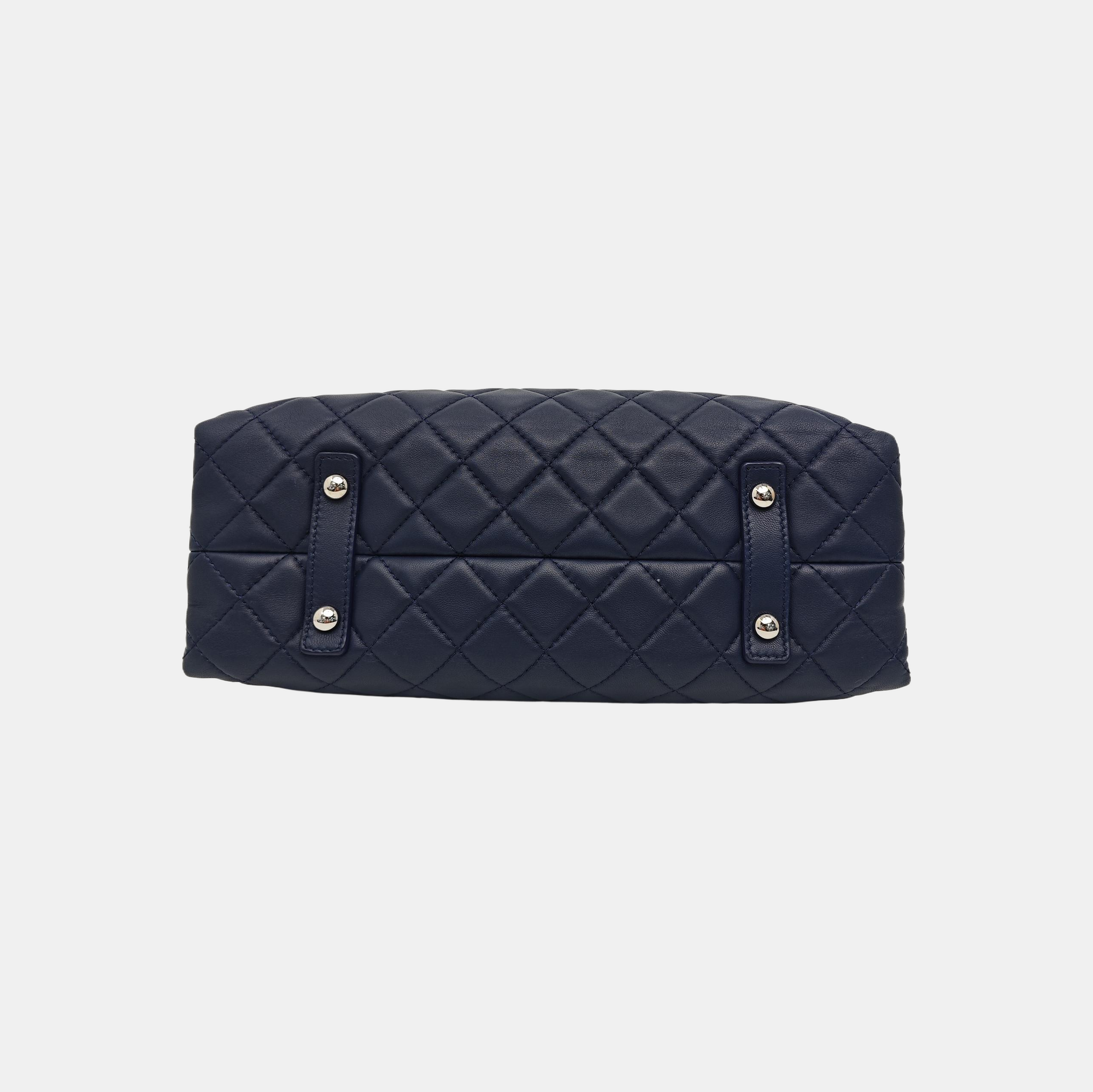 Quilted Lambskin Shoulder Bag Blue