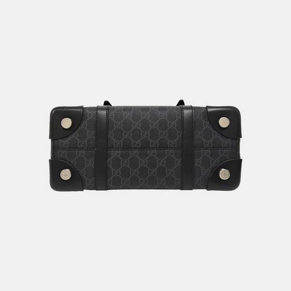 Monogram Coated Canvas Tote Bag Medium Black