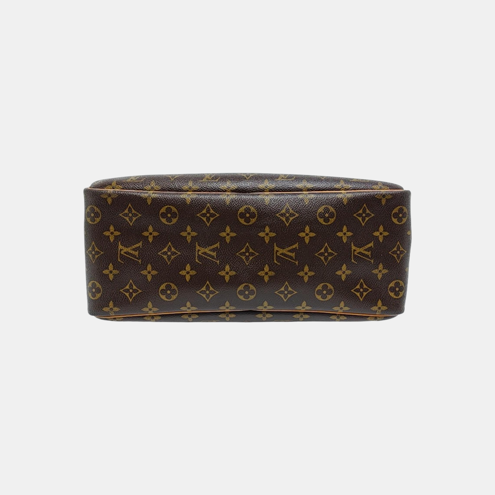 DEAUVILLE MM Monogram Coated Canvas Brown