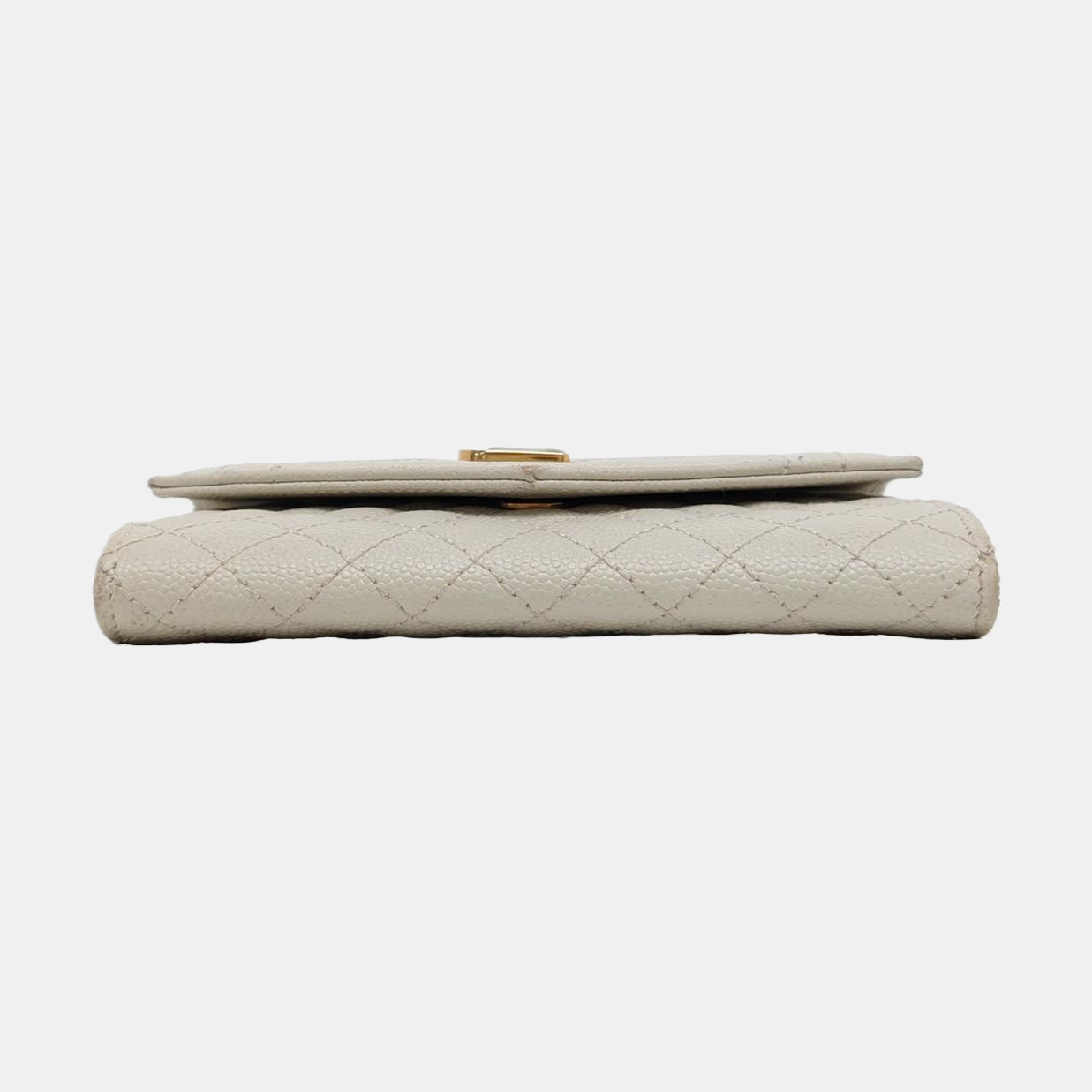 ENVELOPE Small Chevron Calfskin White Wallet