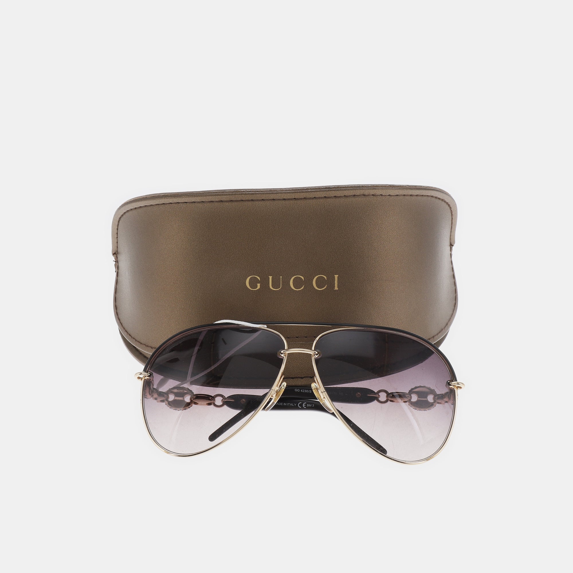 Gray Synthetic Sunglasses