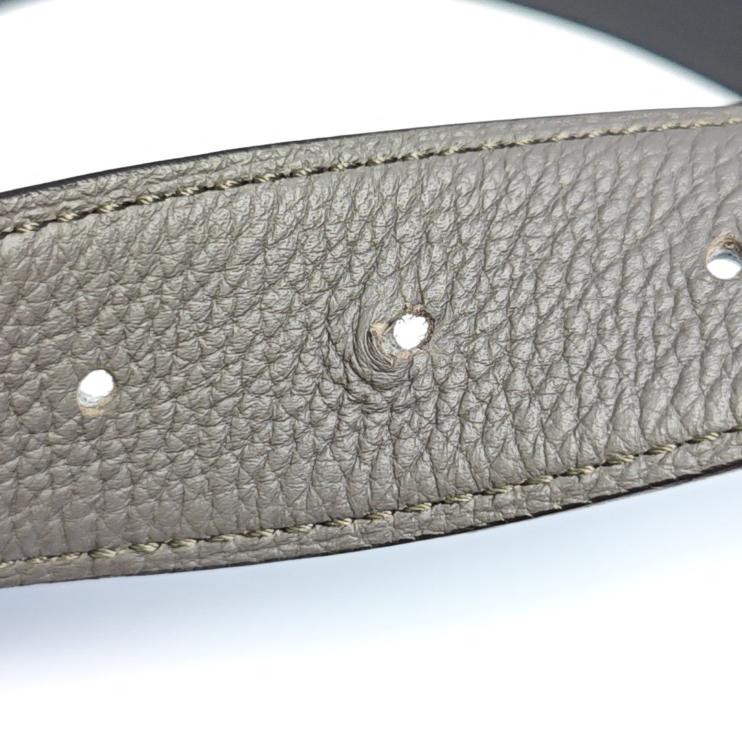 Leather Belt Gray