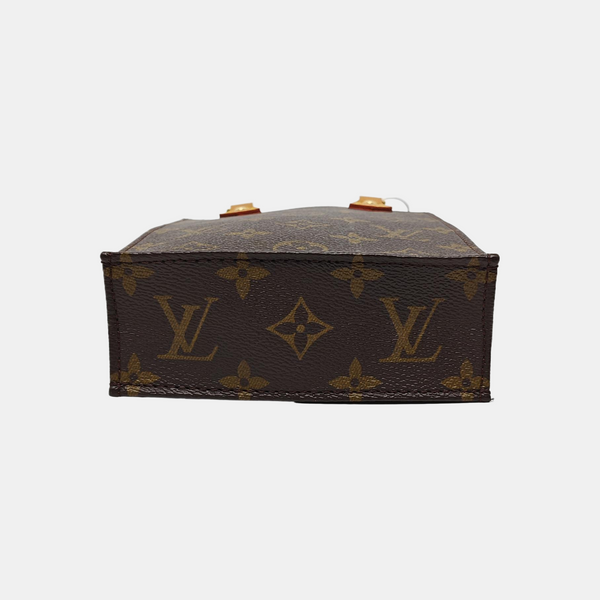 SAC PLAT Mini Monogram Coated Canvas Brown