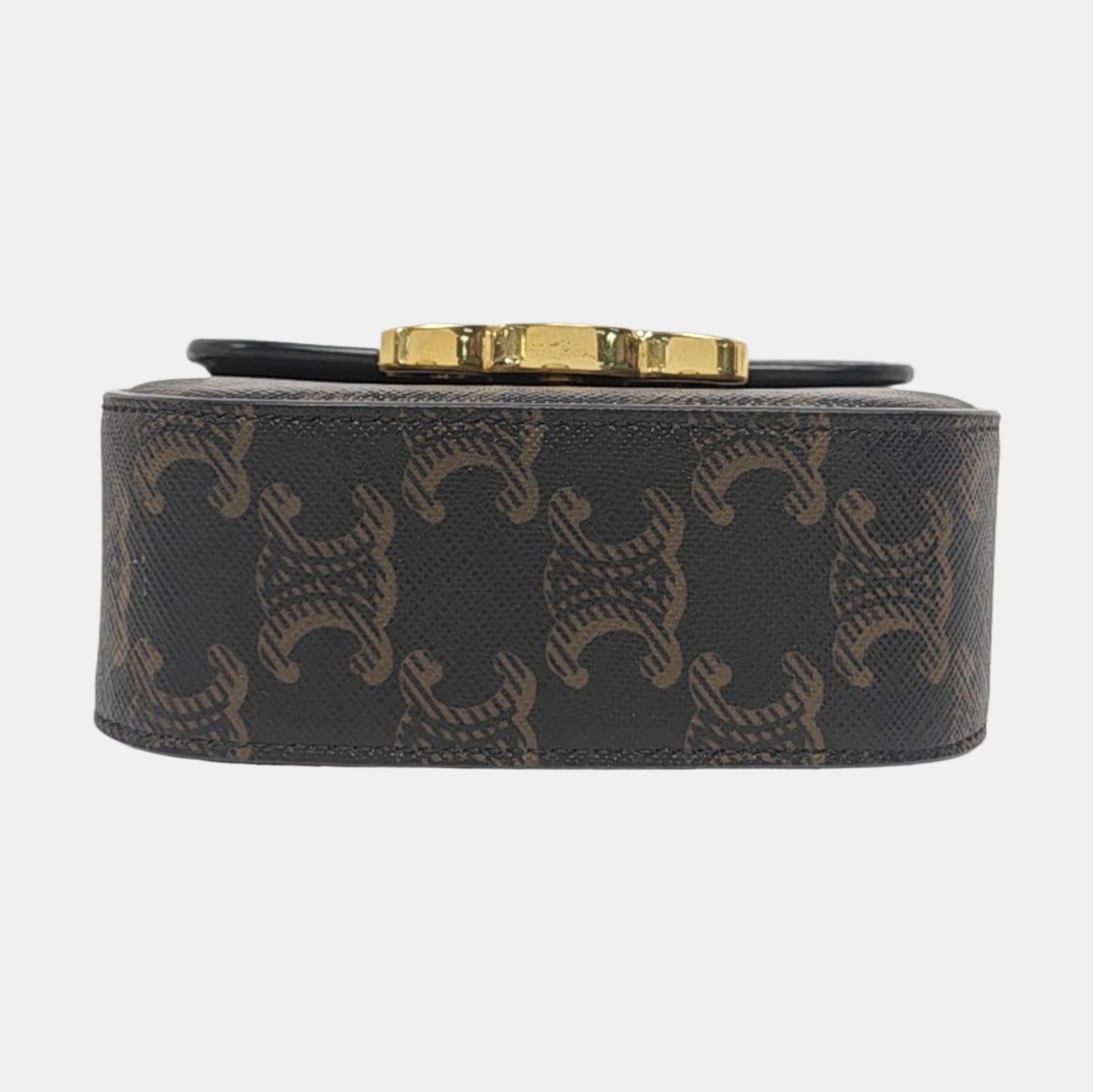 Authenticated pre-owned  TRIOMPHE Mini Coated Canvas Black - Crossbody Bag at Looply