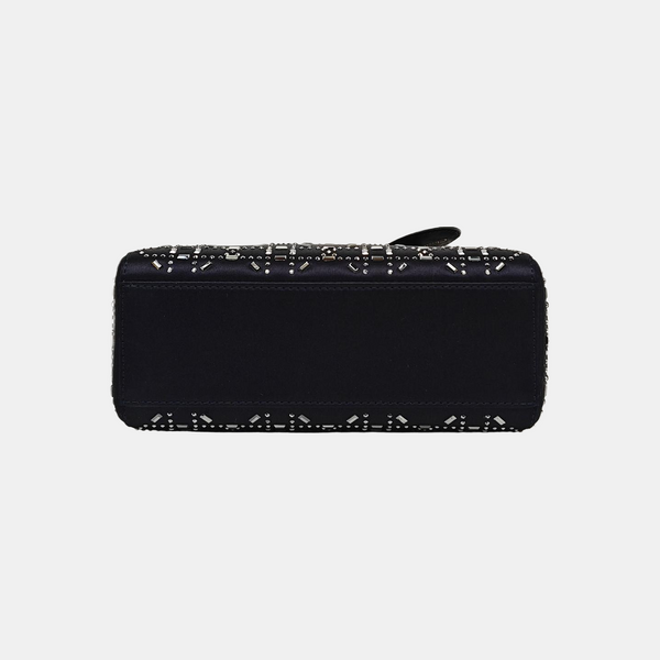 Lady Dior Mini Silk Satin Blue