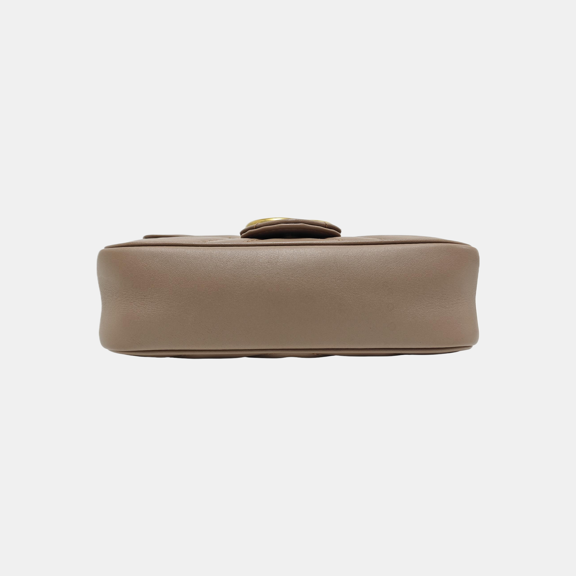GG Marmont Mini Quilted Calfskin Beige