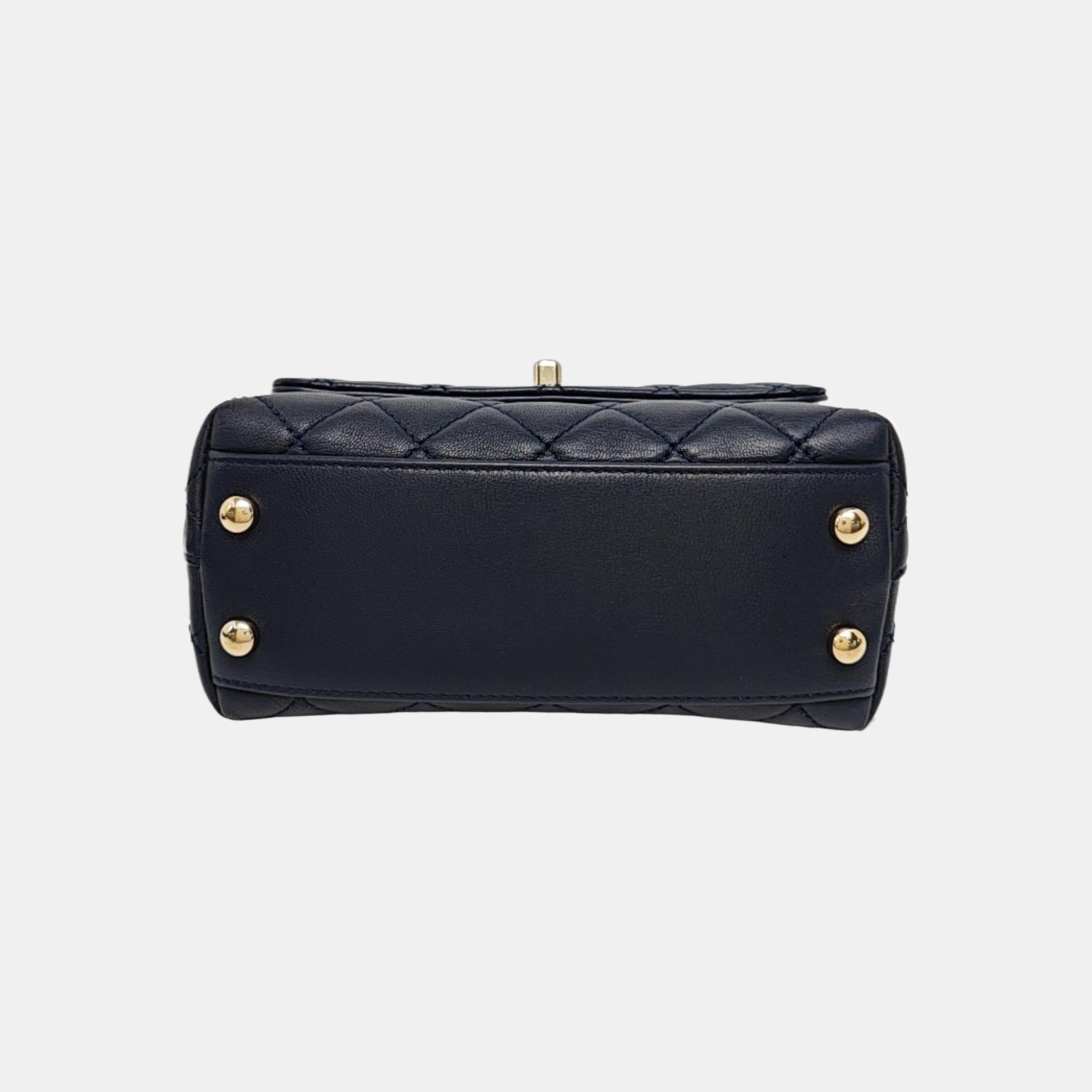 COCO HANDLE Mini Quilted Lambskin Blue