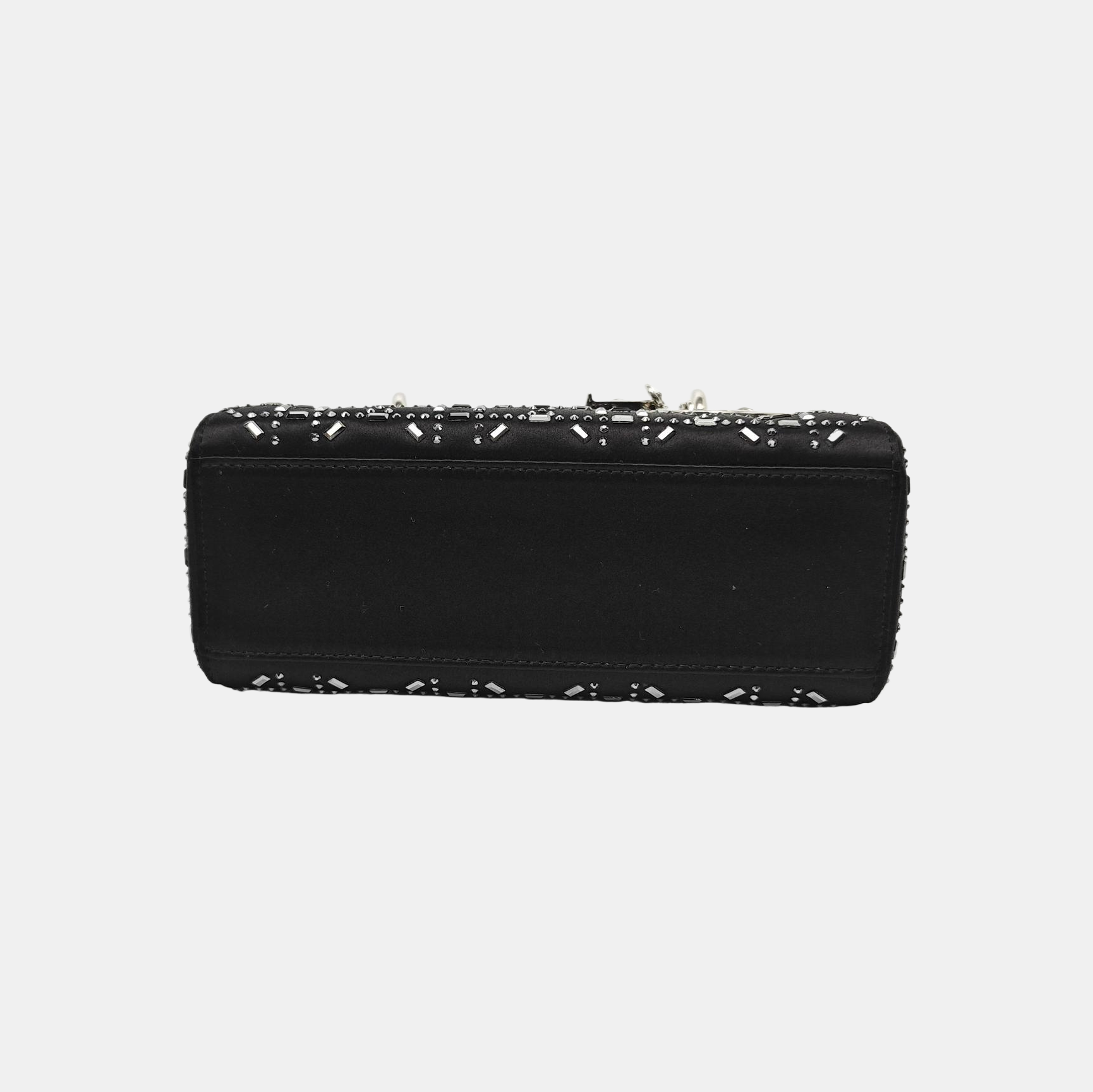 Lady Dior Mini Cannage Silk Satin Black