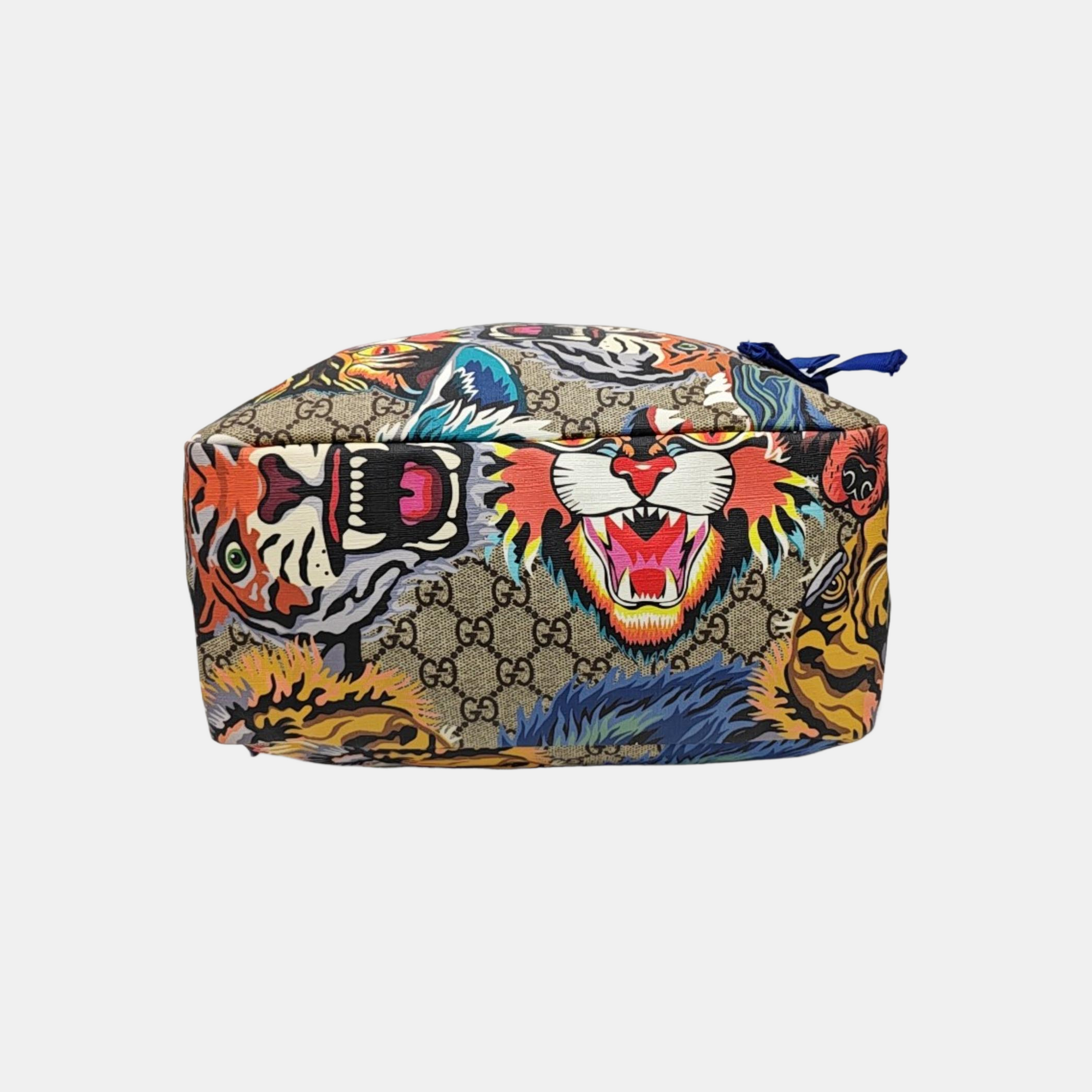 Coated Canvas Backpack Blue