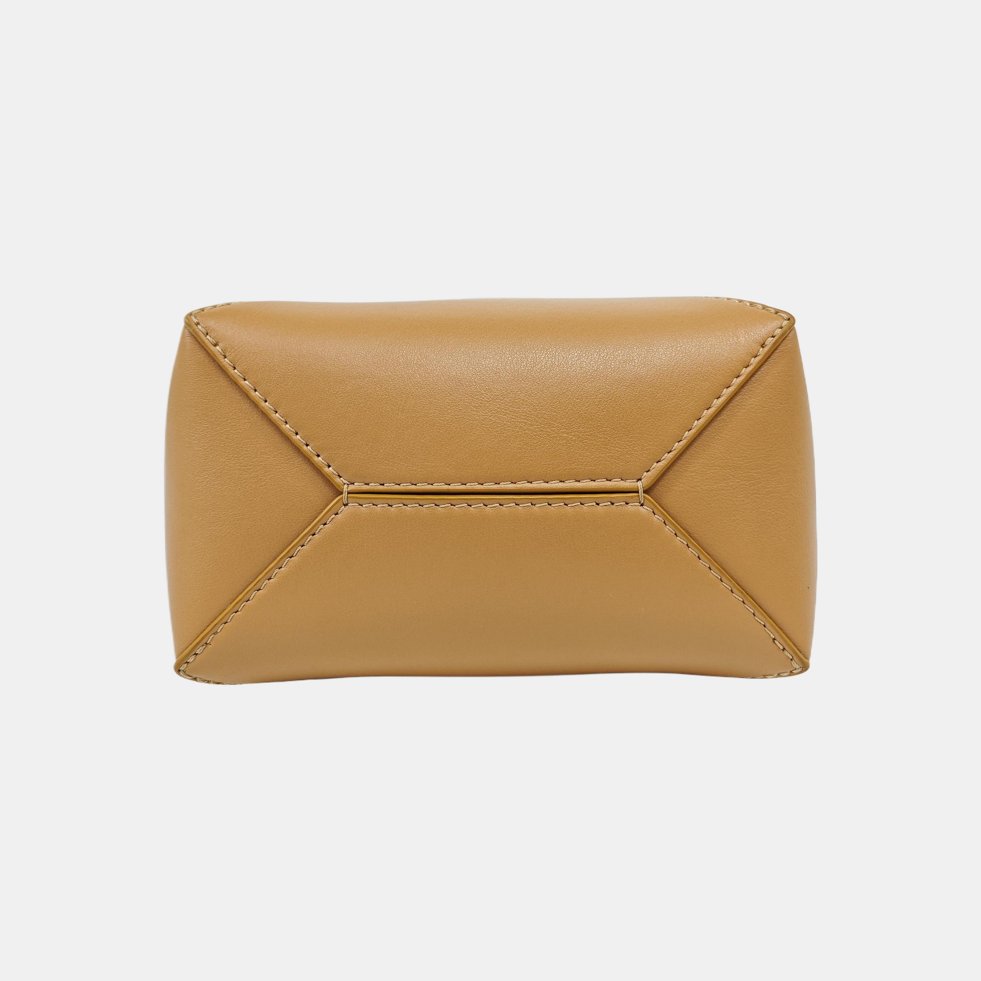 Puzzle Fold Mini Quilted Calfskin Brown