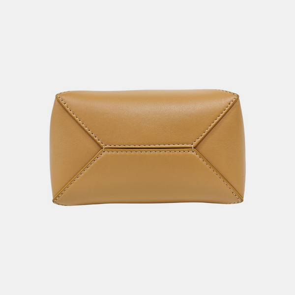 Puzzle Fold Mini Quilted Calfskin Brown