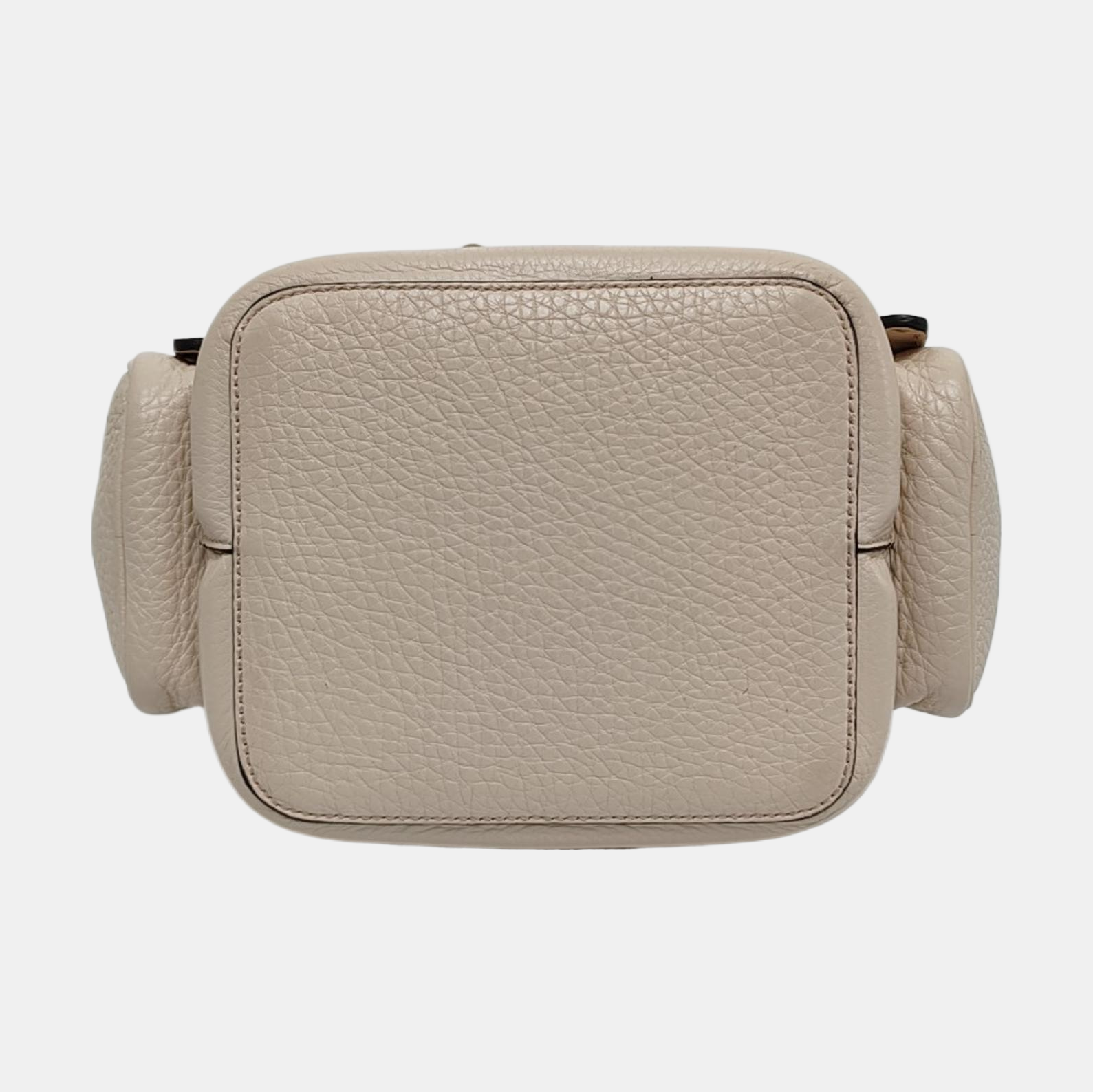 Authenticated pre-owned  Mon Tresor Calfskin Beige - Bucket Bag at Looply