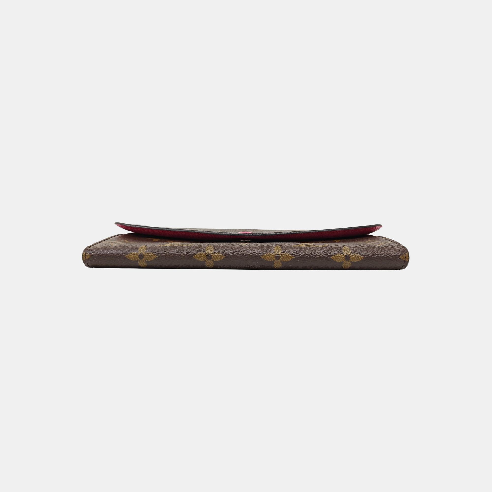 EMILIE Monogram Coated Canvas Brown Wallet