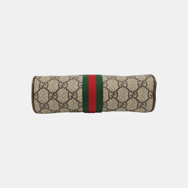 Ophidia Small Monogram Coated Canvas Beige