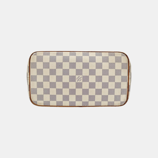 SALEYA PM Damier Azur Coated Canvas White