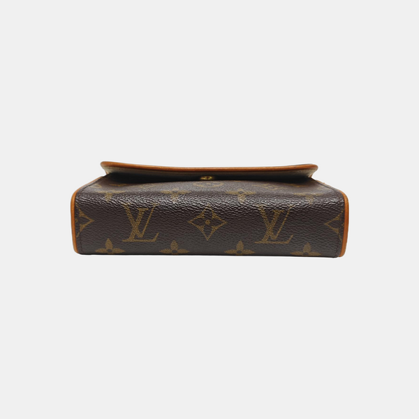 FLORENTINE Monogram Coated Canvas Brown
