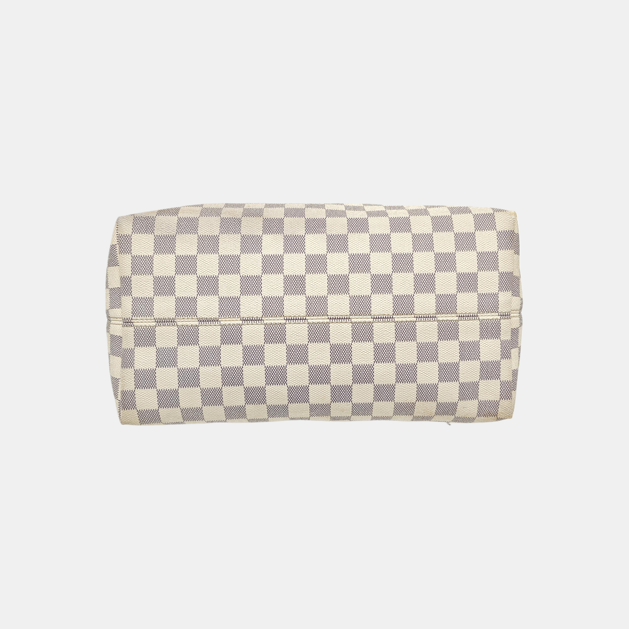 IENA MM Damier Azur Coated Canvas White