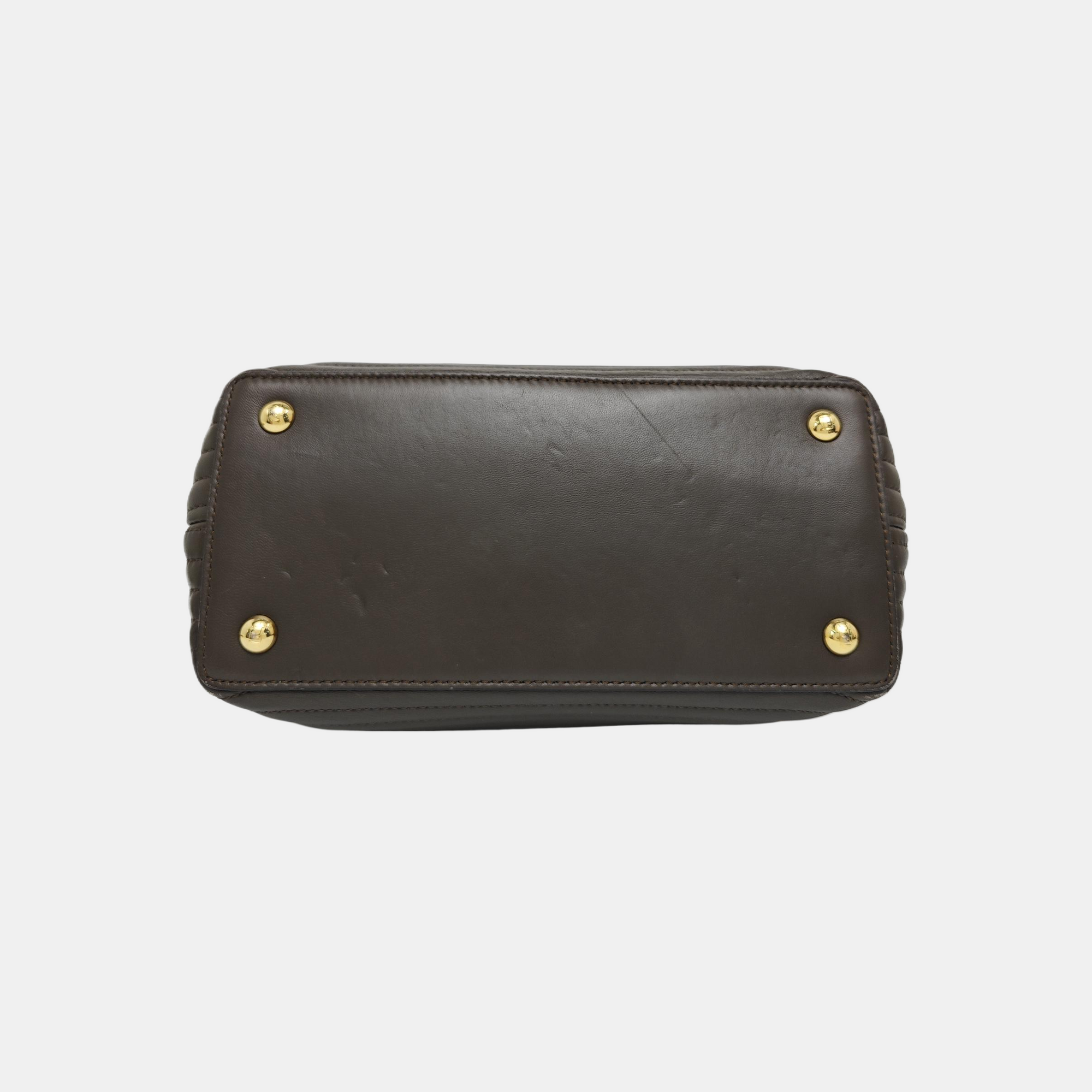 Dotcom Quilted Calfskin Brown