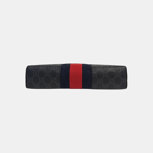 GG Supreme Monogram Coated Canvas Gray