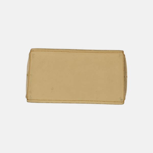 Calfskin Top Handle Bag Beige