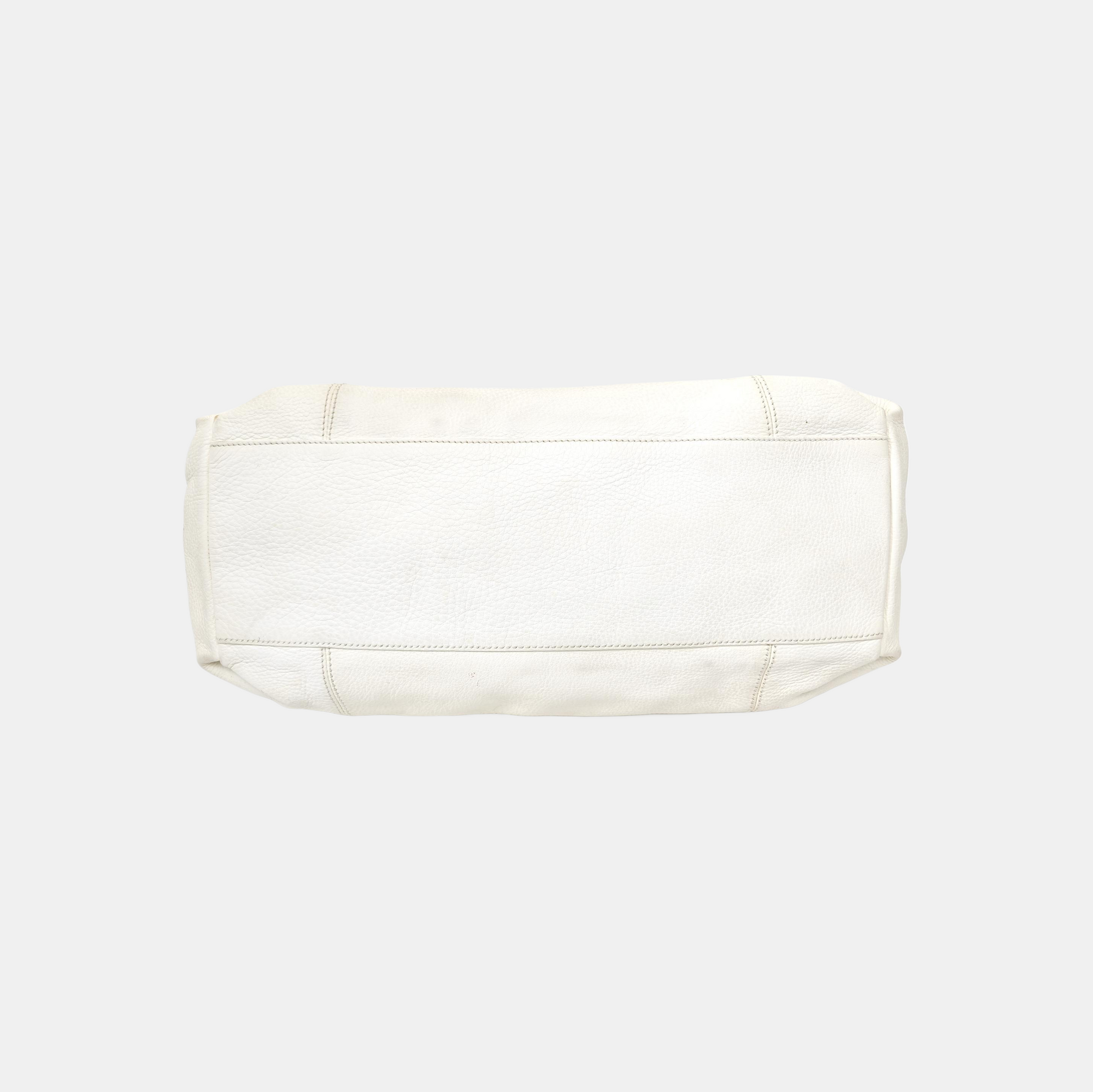 Calfskin Top Handle Bag White