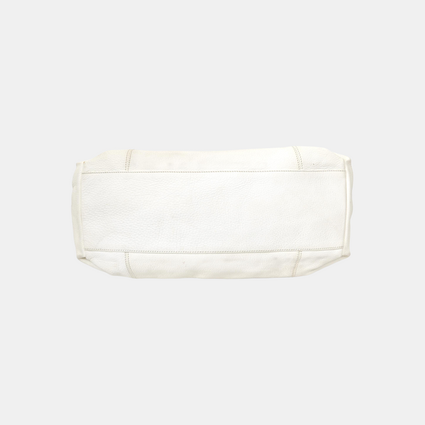 Calfskin Top Handle Bag White