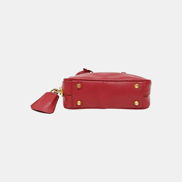 Saffiano Calfskin Shoulder Bag Red