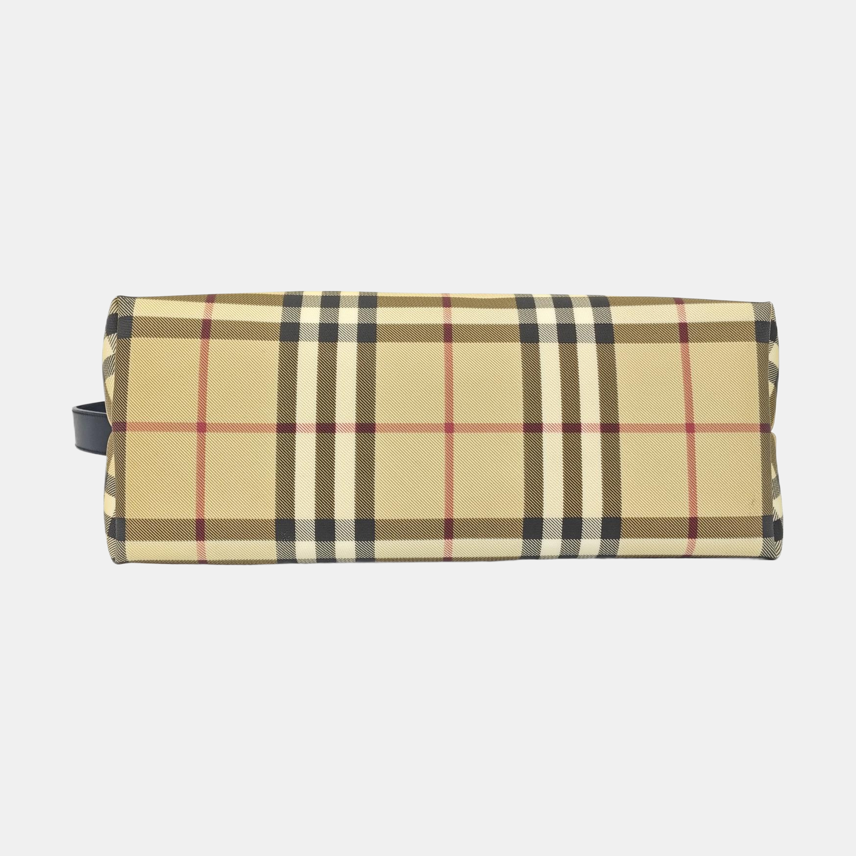 Coated Canvas Top Handle Bag Brown