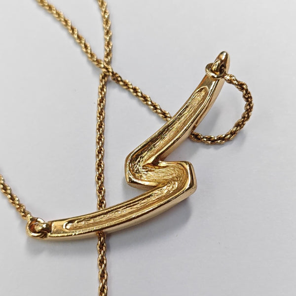 Twist Round Metal Gold Necklace
