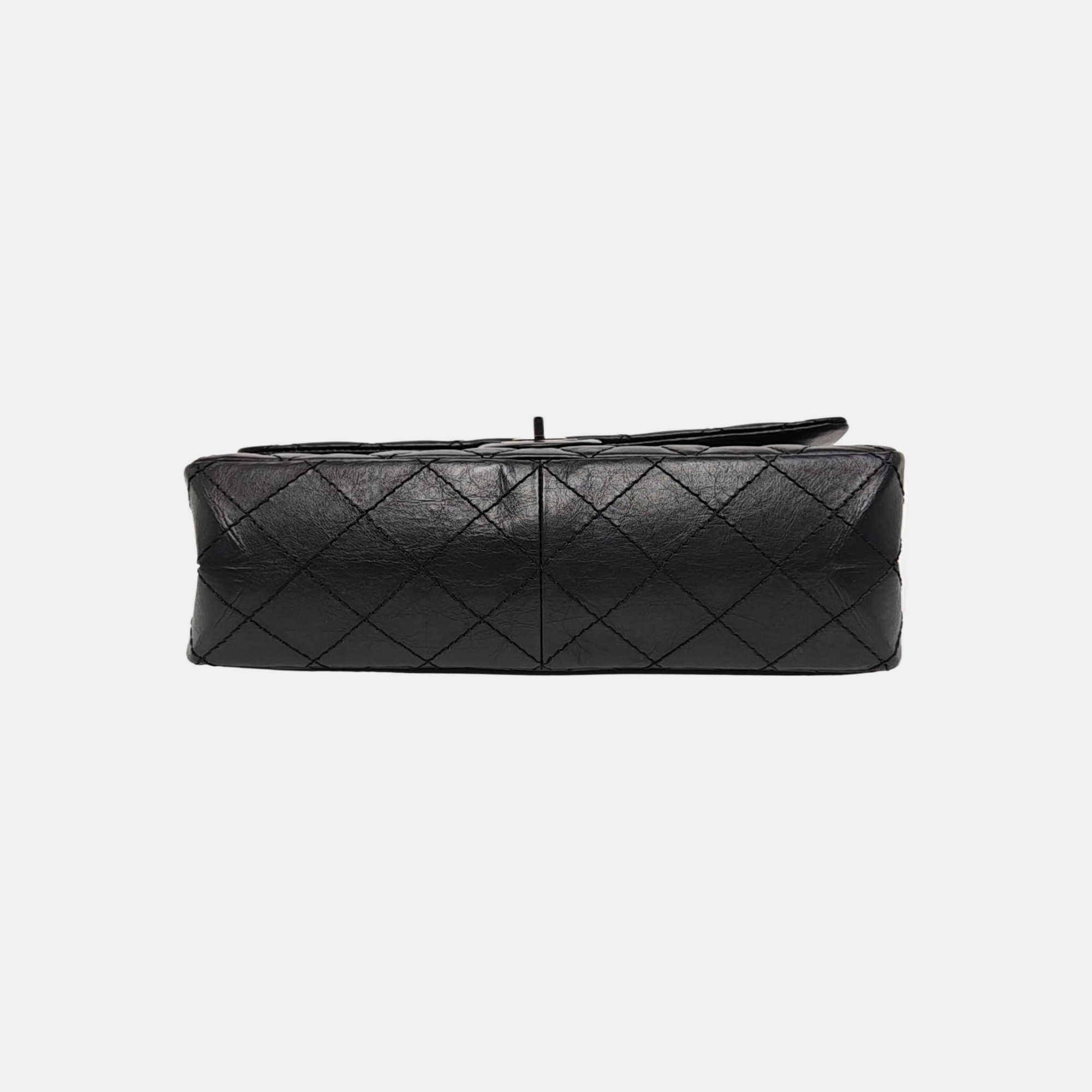 2.55 227 (jumbo) Quilted Vintage Calf Black