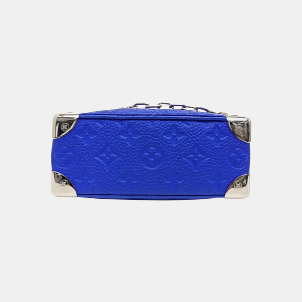 SOFT TRUNK Mini Calfskin Blue