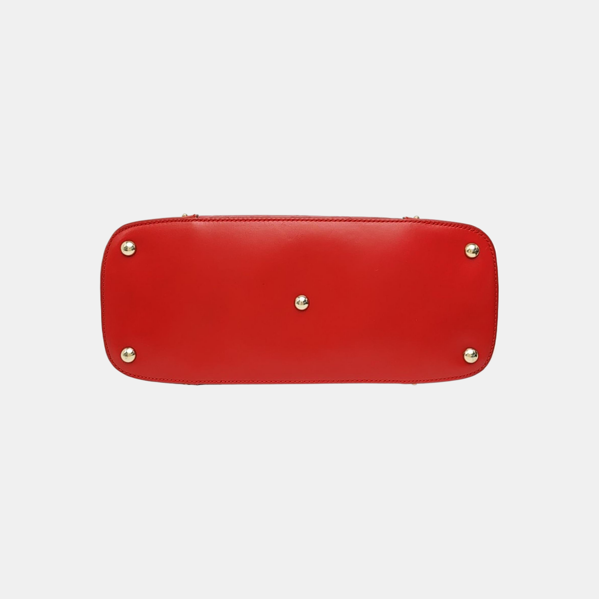 Calfskin Top Handle Bag Red