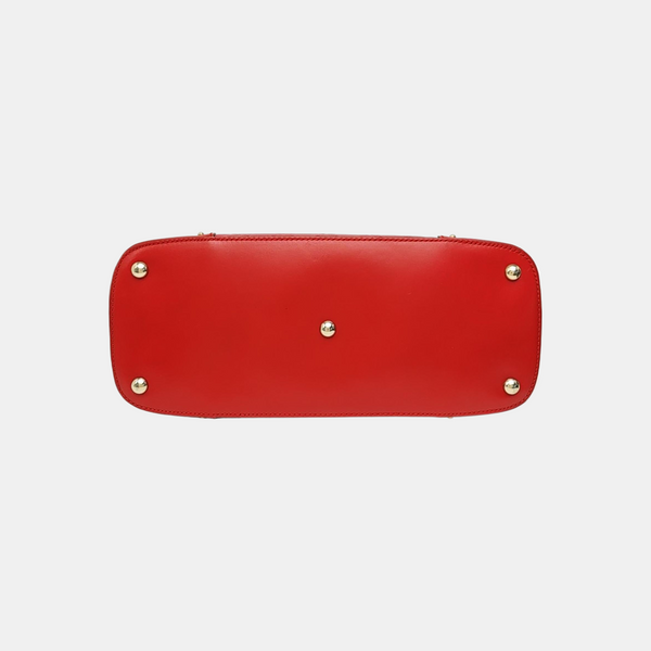 Calfskin Top Handle Bag Red
